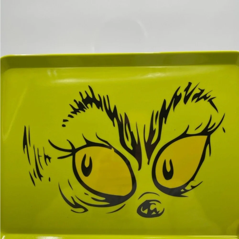Grinch Melamine Christmas Platters Green Face Dr. Seuss 2023 Holiday‎ Edition